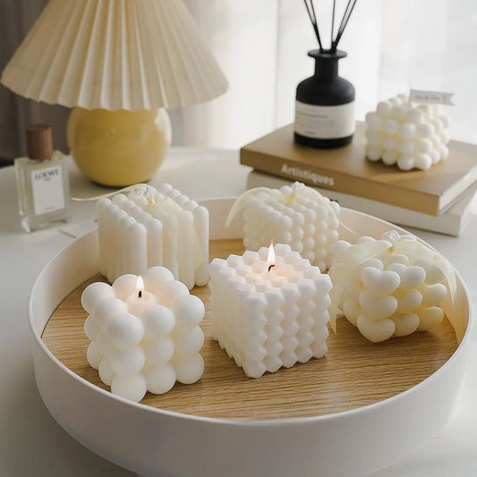 Creative Cube Scented Candles Christmas Bedroom