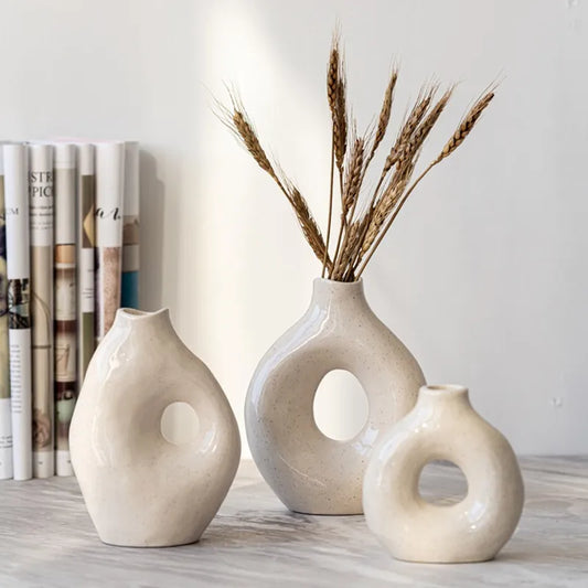 15cm Decorative Vases Modern Art Ceramic Flower Pot Bedroom