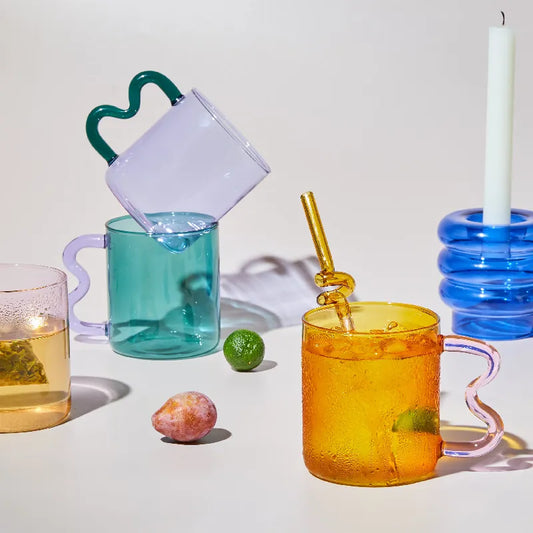 Colored Glass Cups Original Design Colorful